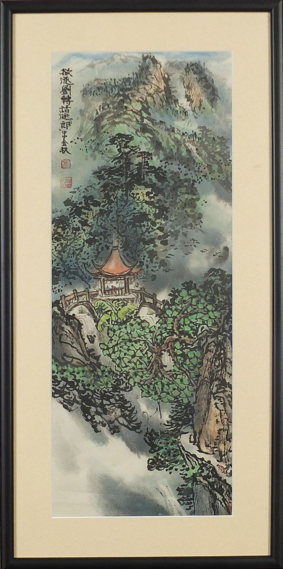 The Four Seasons, set of four Chinese ink and watercolours with character marks and red seal - Image 11 of 17