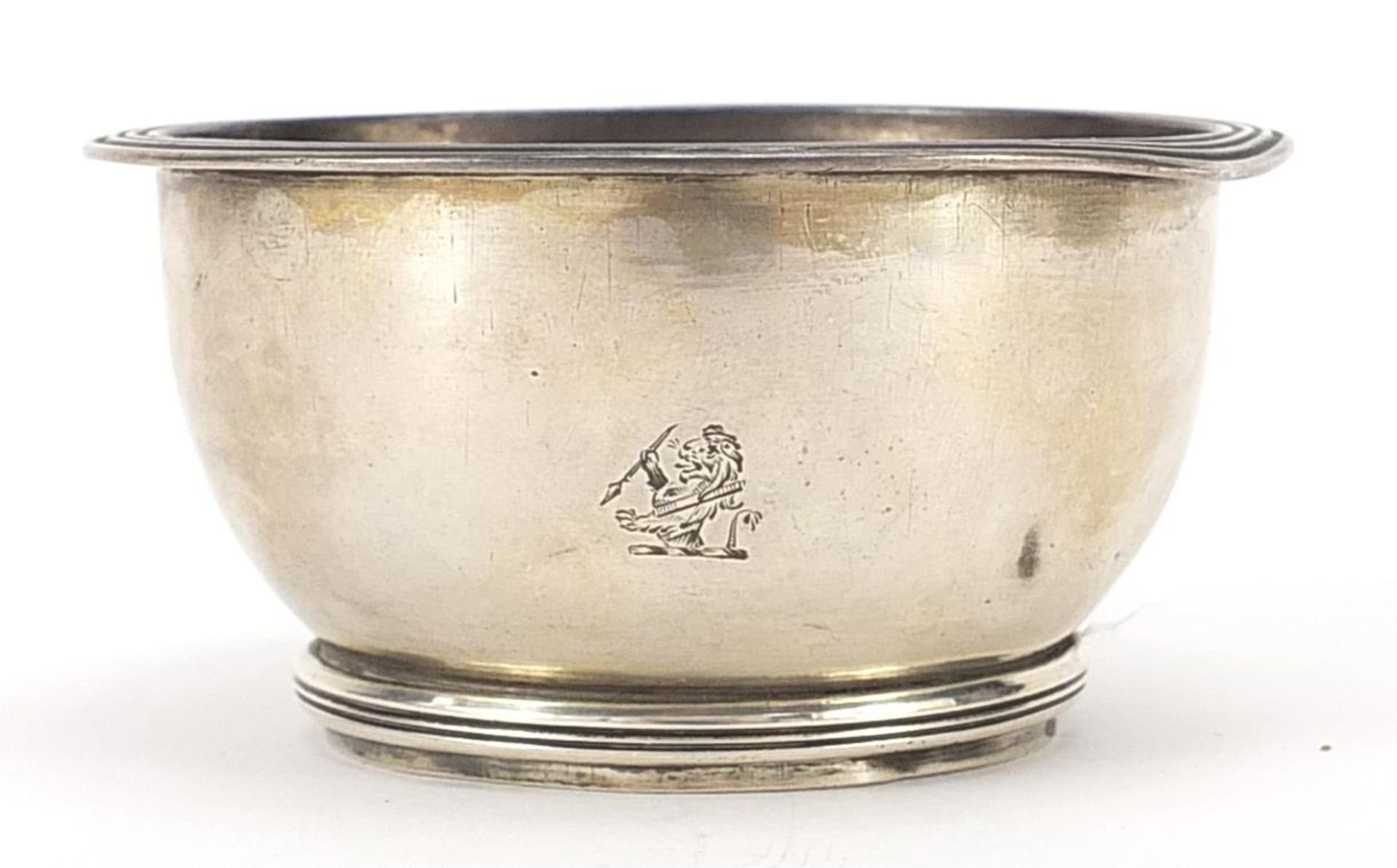 Rebecca Emes and Edward Barnard I, Georgian silver straining bowl, circa 1808-1827, 8cm in diameter,