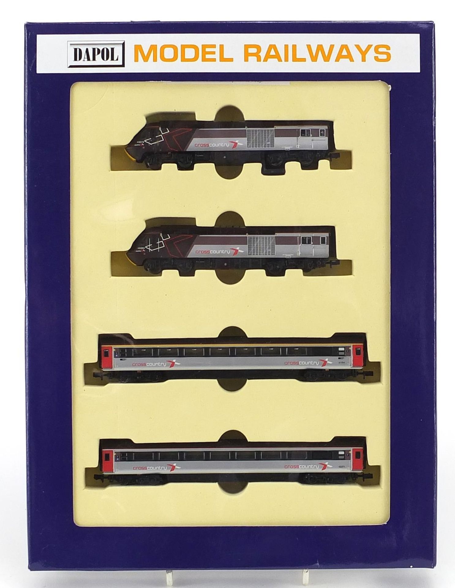 Dapol N gauge model railway Cross Country HST Class 43 book set with box, number ND-122G