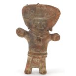 Peruvian terracotta figure, 22.5cm high
