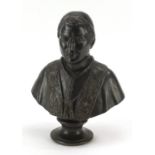 Patinated bronze bust of Pope Maurel, 27cm high