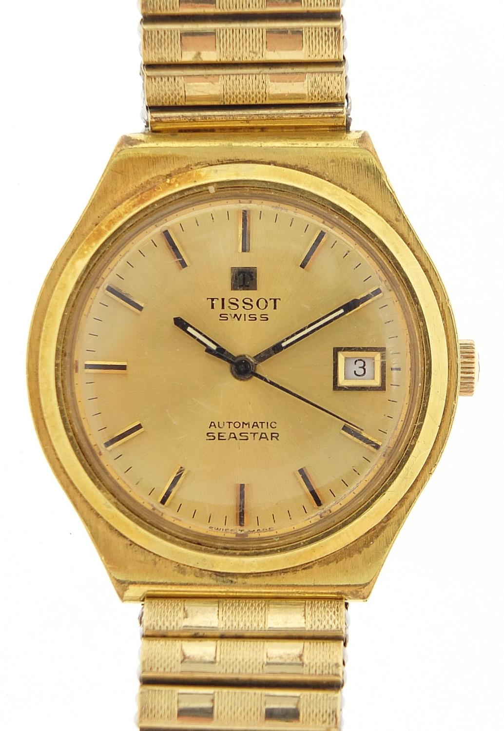Tissot, vintage gentlemen's Tissot Seastar automatic wristwatch with date aperture with box, the