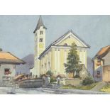 David William Burley - Townscape, Ladis, Austria, signed pencil and watercolour, various