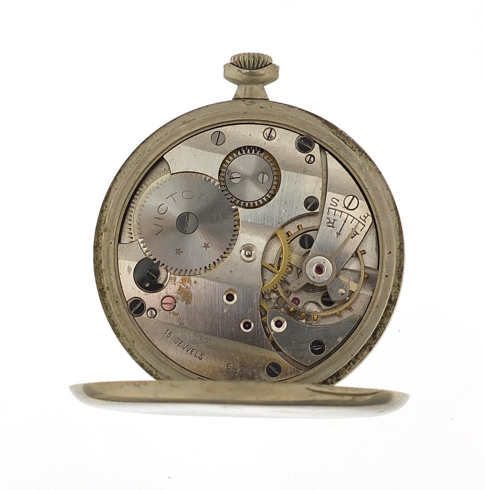 Victoria, gentlemen's open face pocket watch, the case numbered 217964 5902, 48mm in diameter - Image 3 of 4