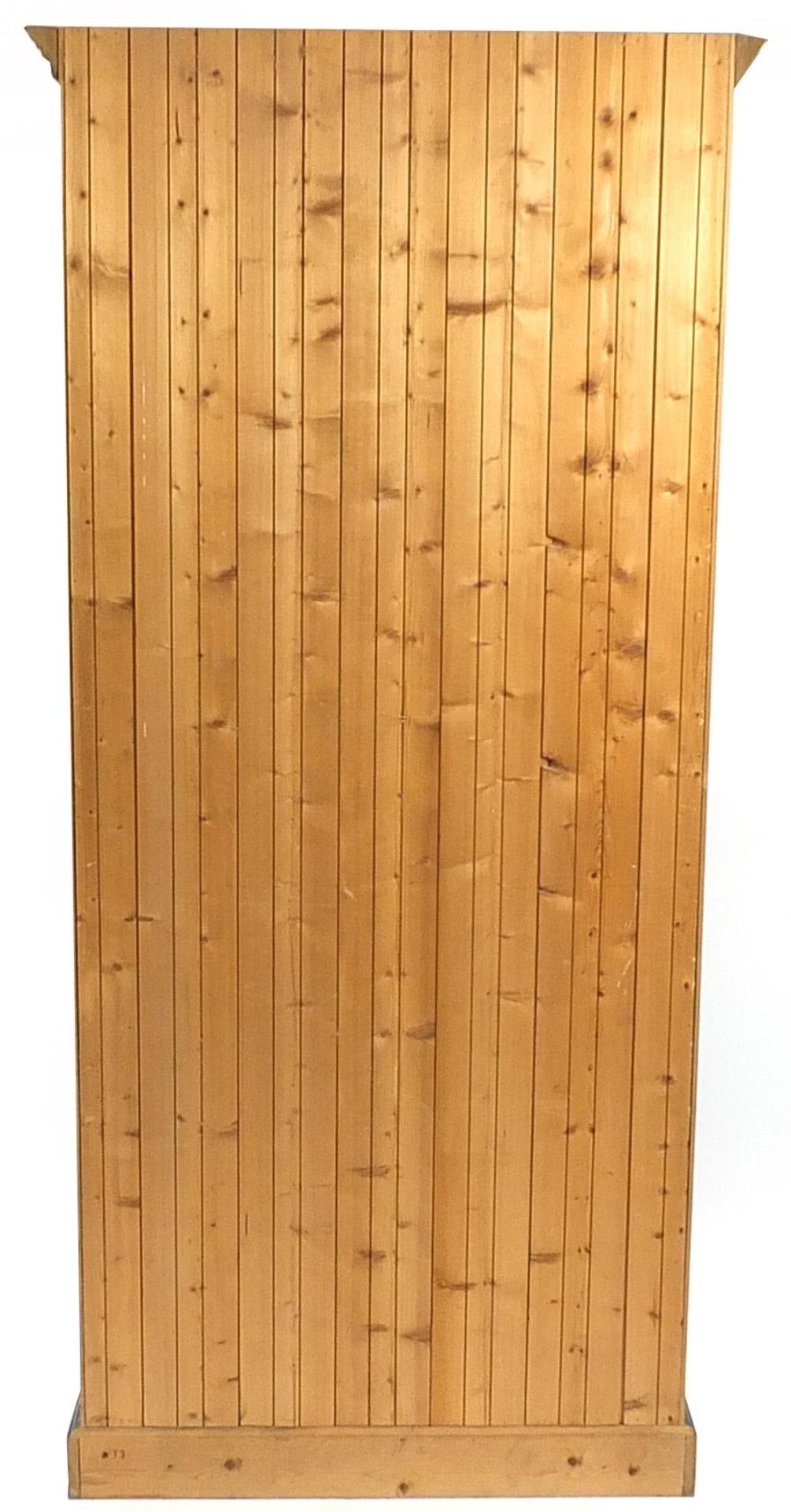 Painted pine six shelf open bookcase with adjustable shelves, 200cm H x 94cm W x 36cm D - Image 3 of 3