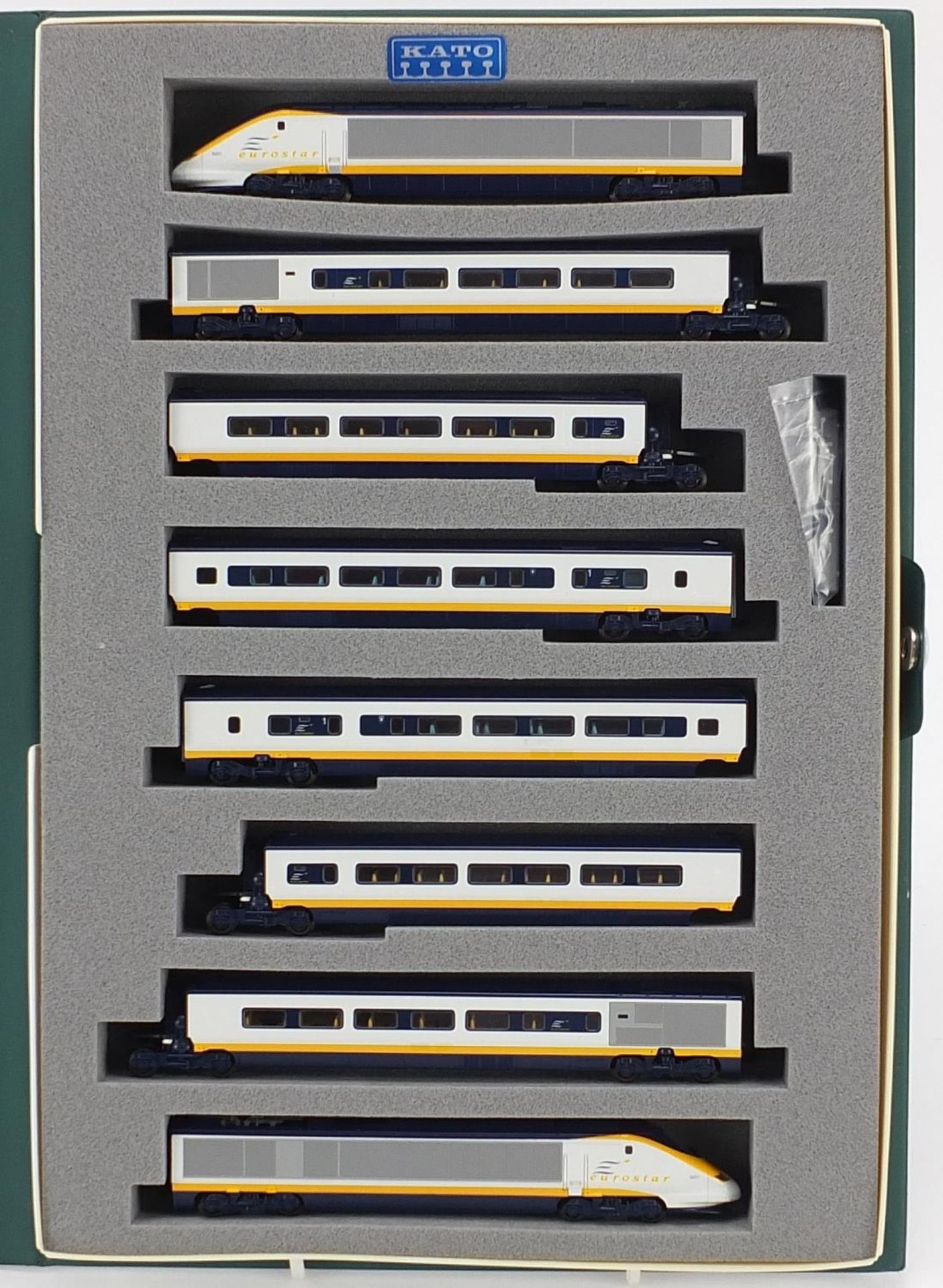 Kato N gauge model railway Eurostar eight car set with box, number 10-327