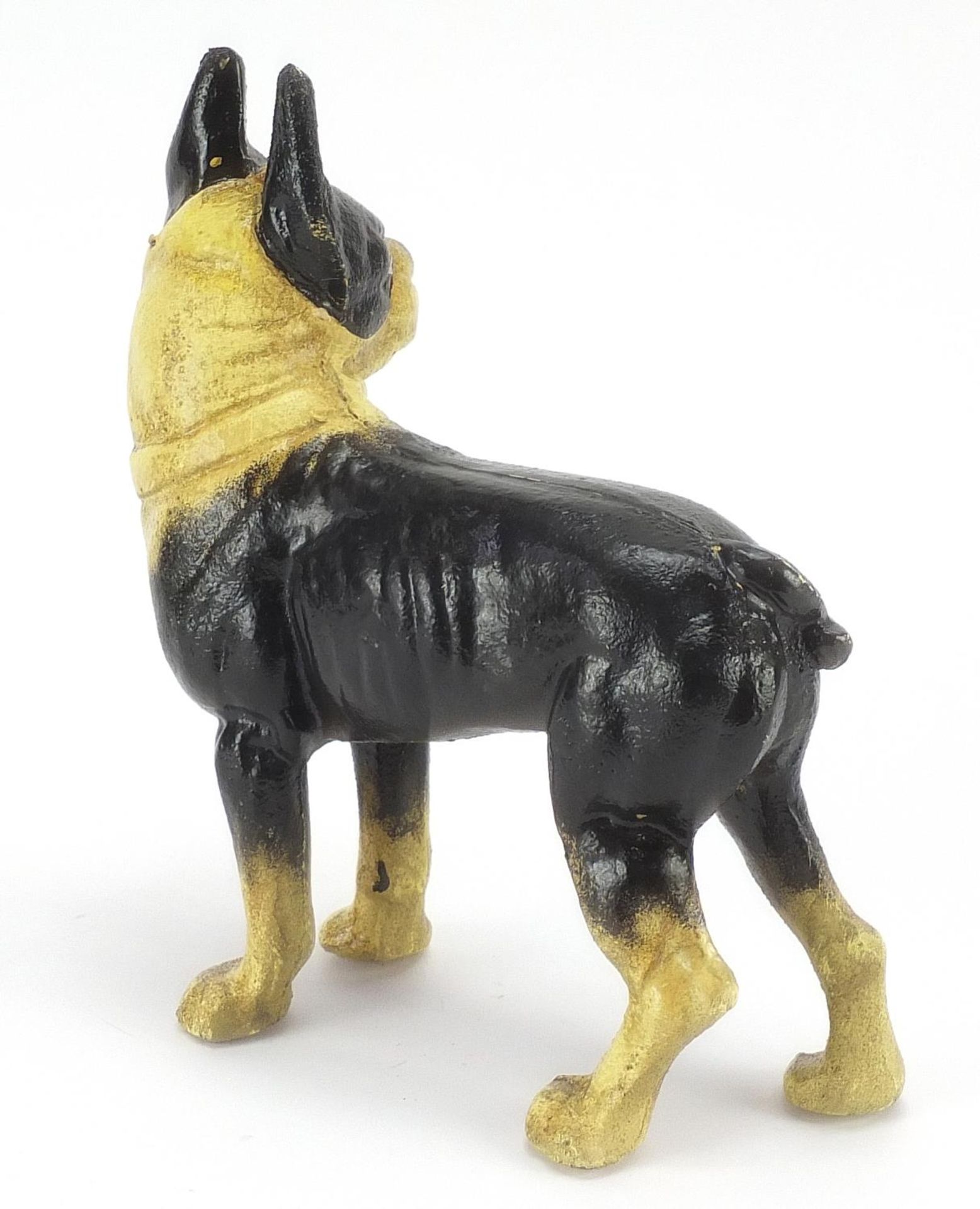 Painted cast iron standing French Bulldog, 20cm high - Image 2 of 3