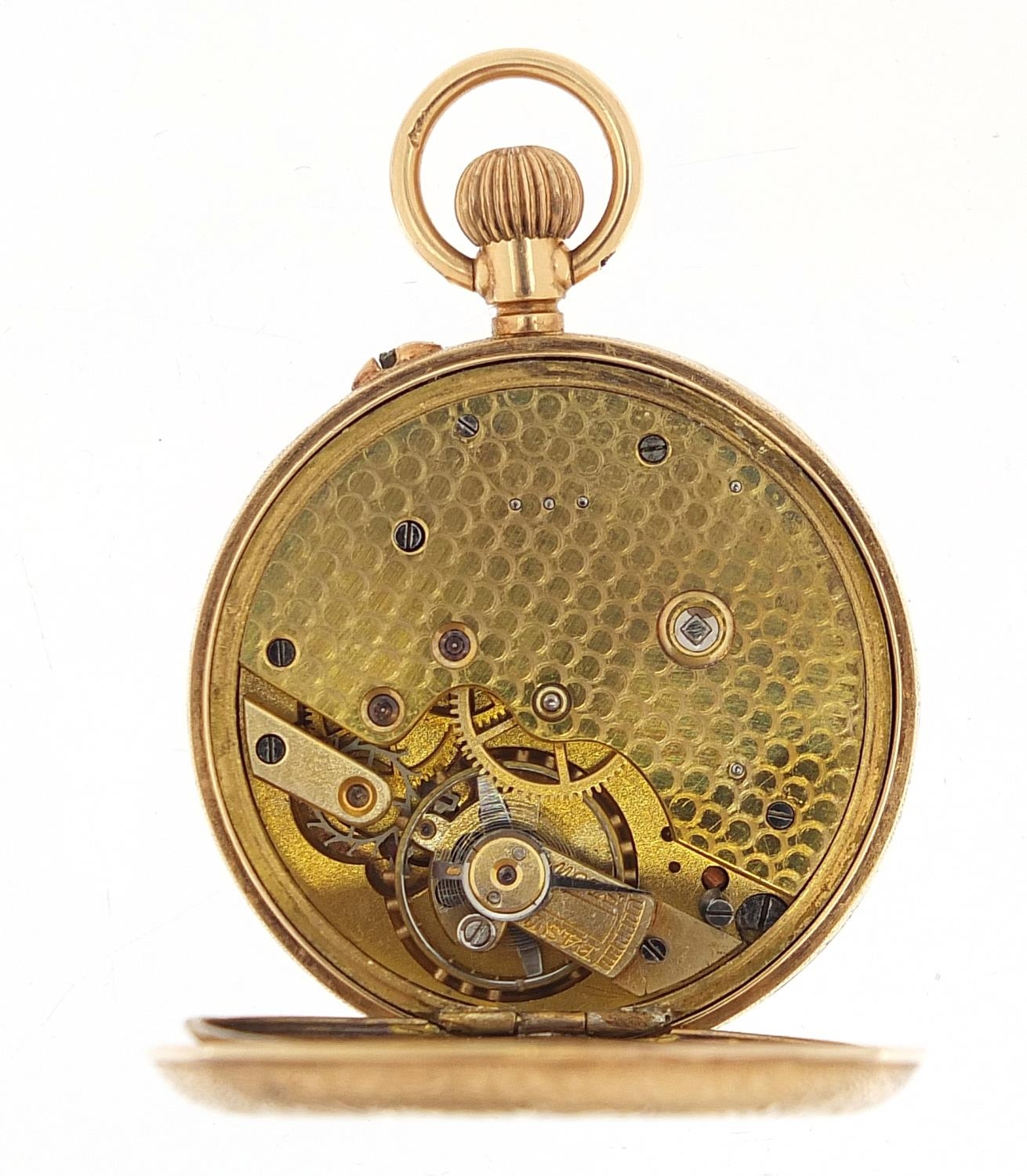 12ct gold ladies pocket watch with enamelled dial, 34mm in diameter, 33.0g - Image 3 of 6