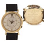 Jaeger LeCoultre, vintage Motoring interest gentlemen's 10K gold filled wristwatch with Henry Ford