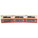 Three Hornby 00 gauge model railway BR School Class and BR S15 Class locomotive and wagon sets