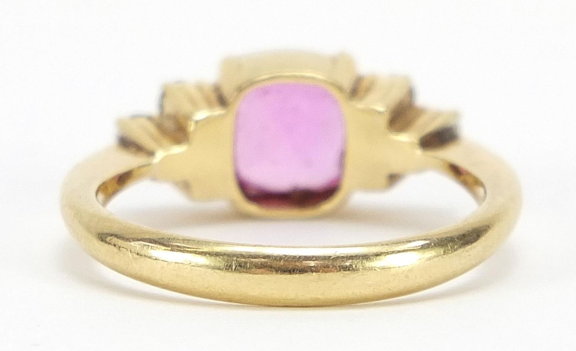 18ct gold ruby and diamond ring, size N, 4.9g - Image 2 of 5