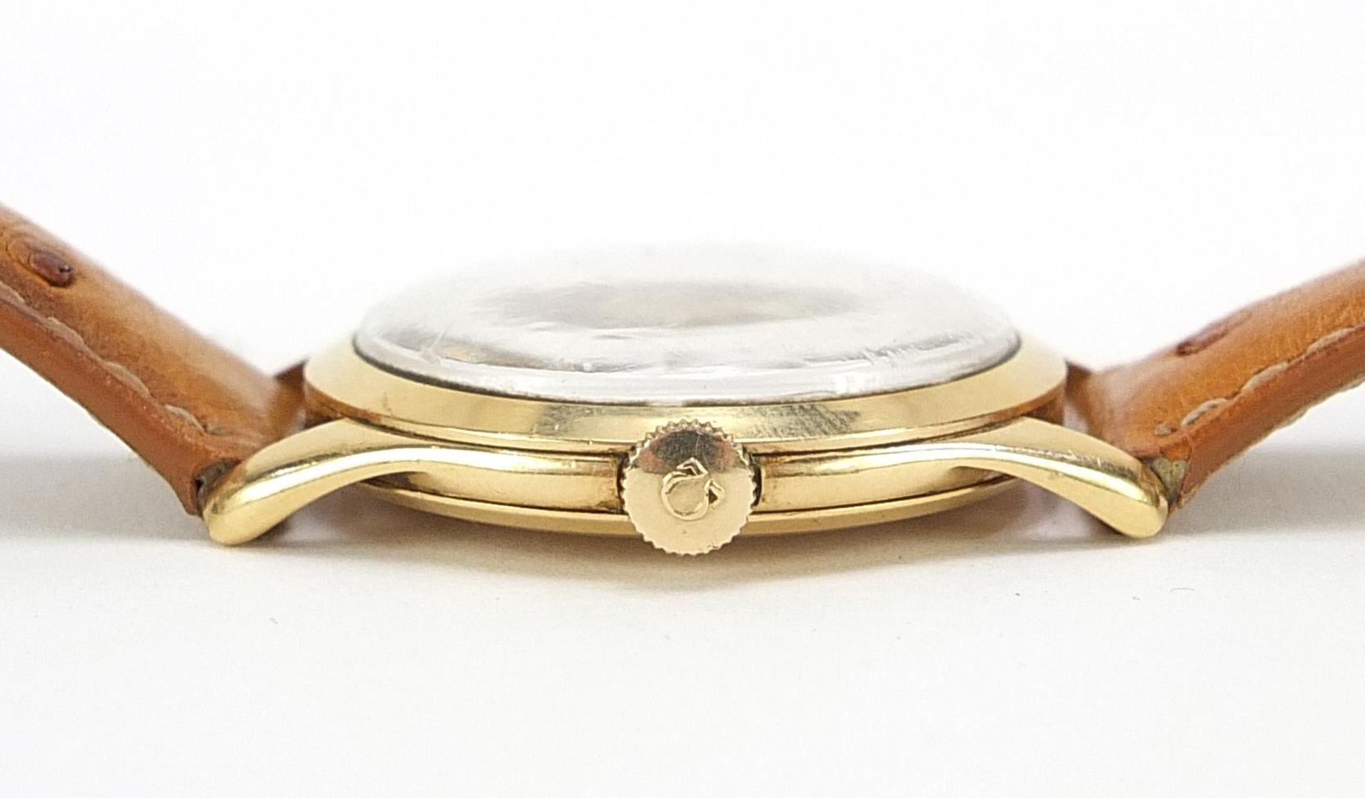 Omega, gentlemen's 18ct gold manual wind wristwatch with subsidiary dial, the movement numbered - Image 4 of 6