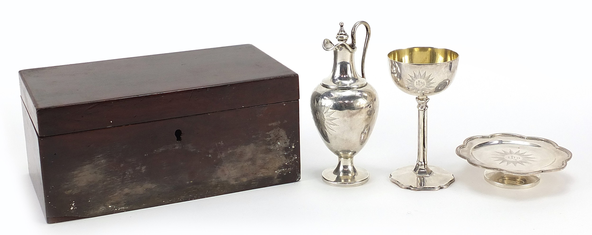 Samuel Hayne & Dudley Cater, Victorian silver travelling holy communion set, London 1854, the