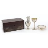 Samuel Hayne & Dudley Cater, Victorian silver travelling holy communion set, London 1854, the