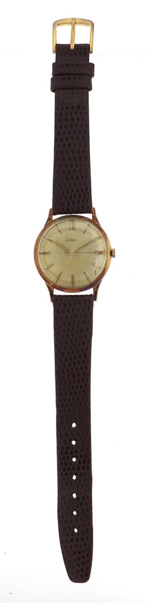 Golay, gentlemen's 9ct gold wristwatch, the case numbered 53238, 32mm in diameter - Image 2 of 5