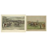 Leamington Grand Steeplechase, 1837 and The Leamington 1840, two horse racing interest prints in