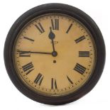 Smiths eight day wall clock with circular dial having Arabic numerals, 38cm in diameter
