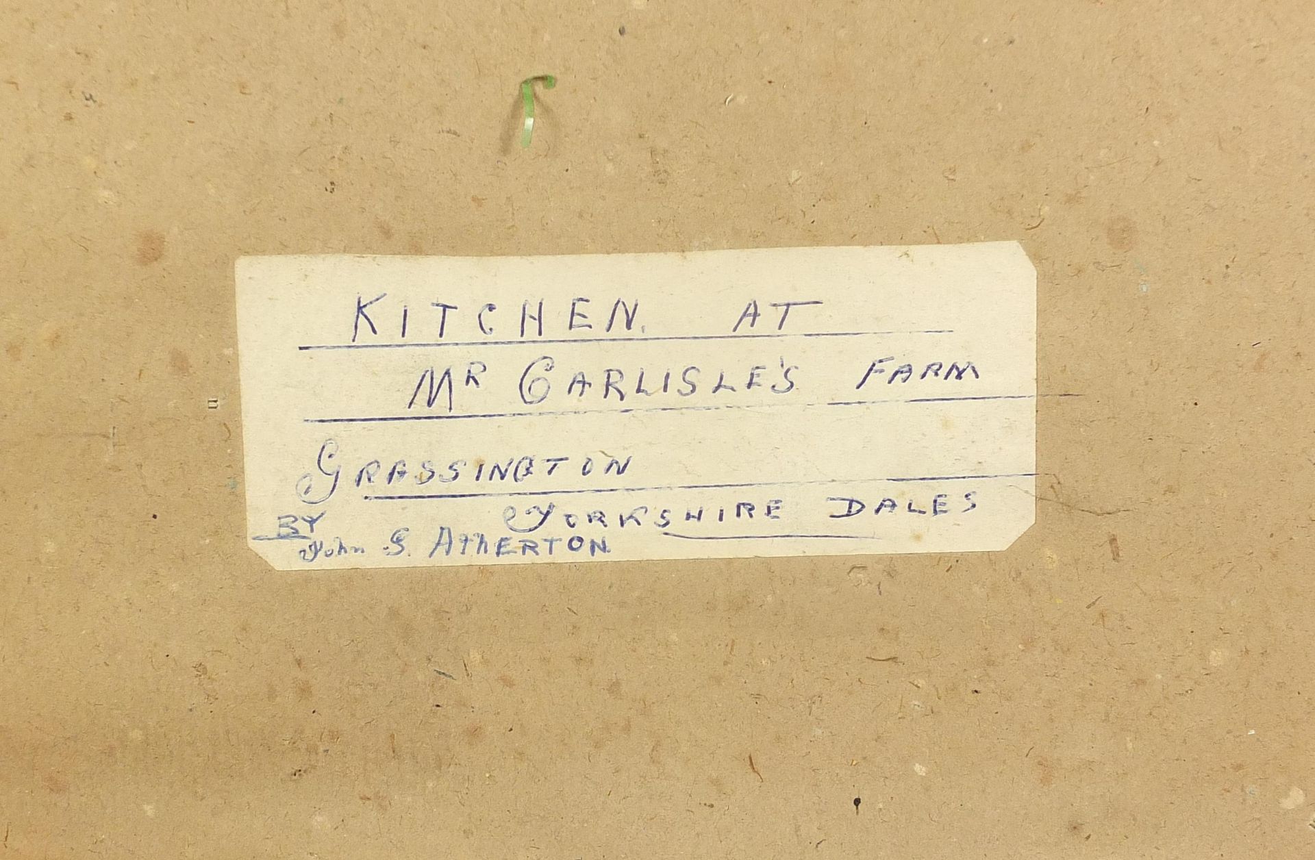 John Smith Atherton - Kitchen at Mr Carlisle's Farm, Grassington, Yorkshire, early 20th century - Image 5 of 5