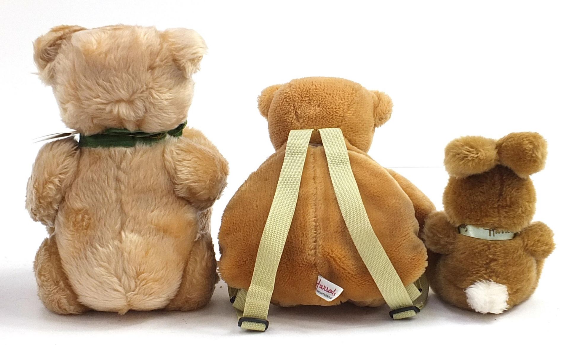 Two Harrods teddy bears and a Harrods bear bag, one with box - Image 2 of 4