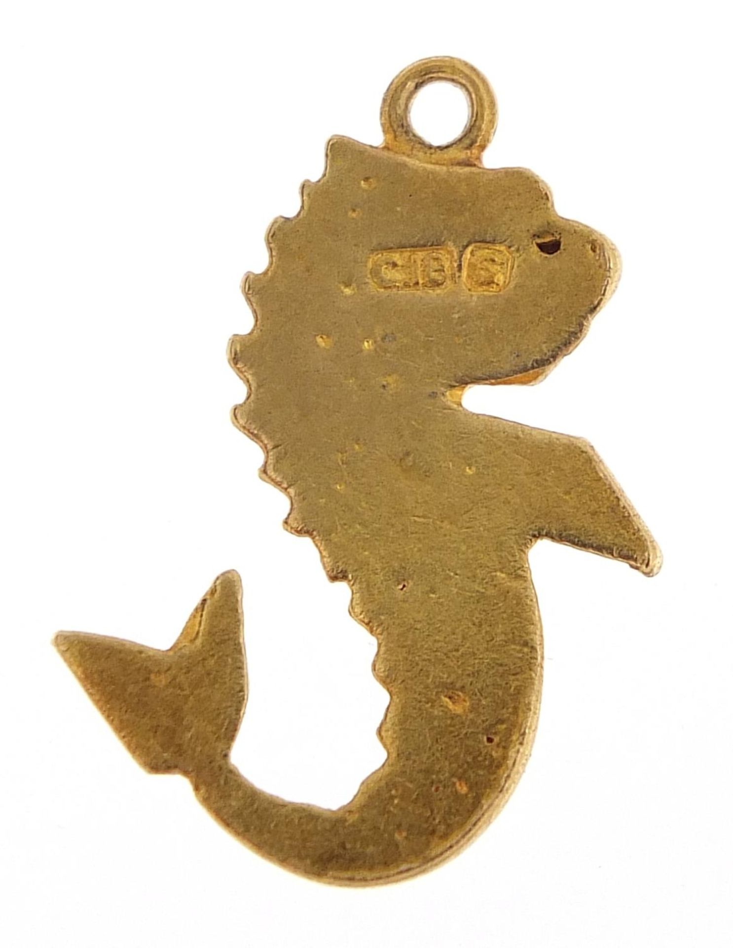 18ct gold mythical sea creature charm, 2.2cm high, 3.8g - Image 2 of 3