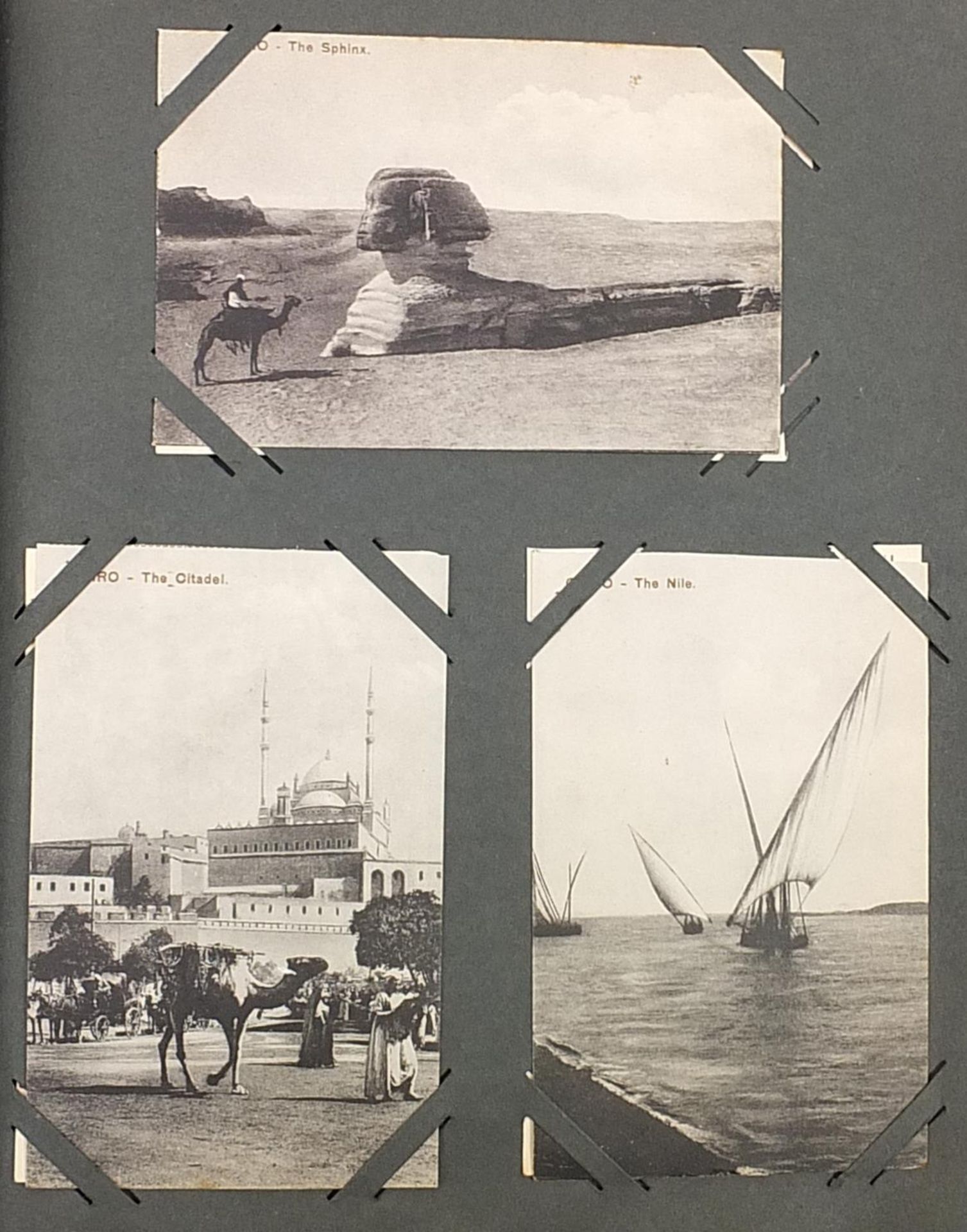 Topographical and Naval interest postcards arranged in an album, some photographic including ships - Image 10 of 15