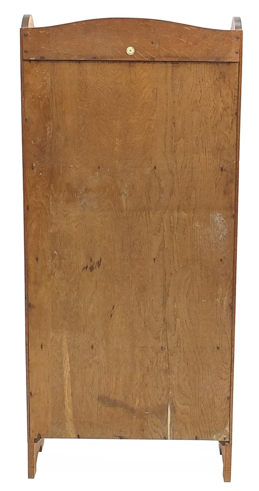 Heal & Son Ltd, Art Deco oak five shelf open bookcase, 120cm H x 53cm W x 18cm D - Image 3 of 4