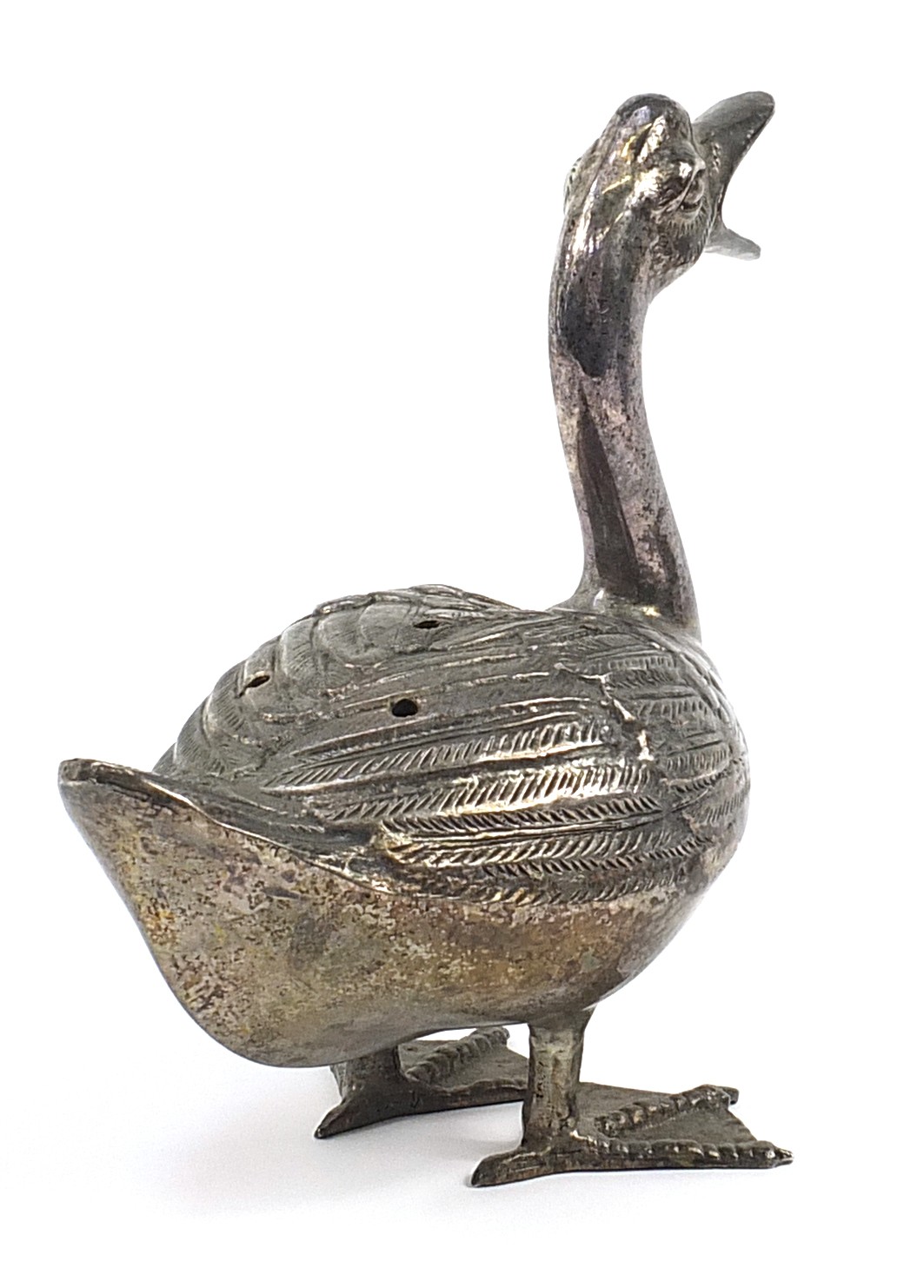 Fondica, French silver plated sculpture of a duck, 26cm high - Image 2 of 3