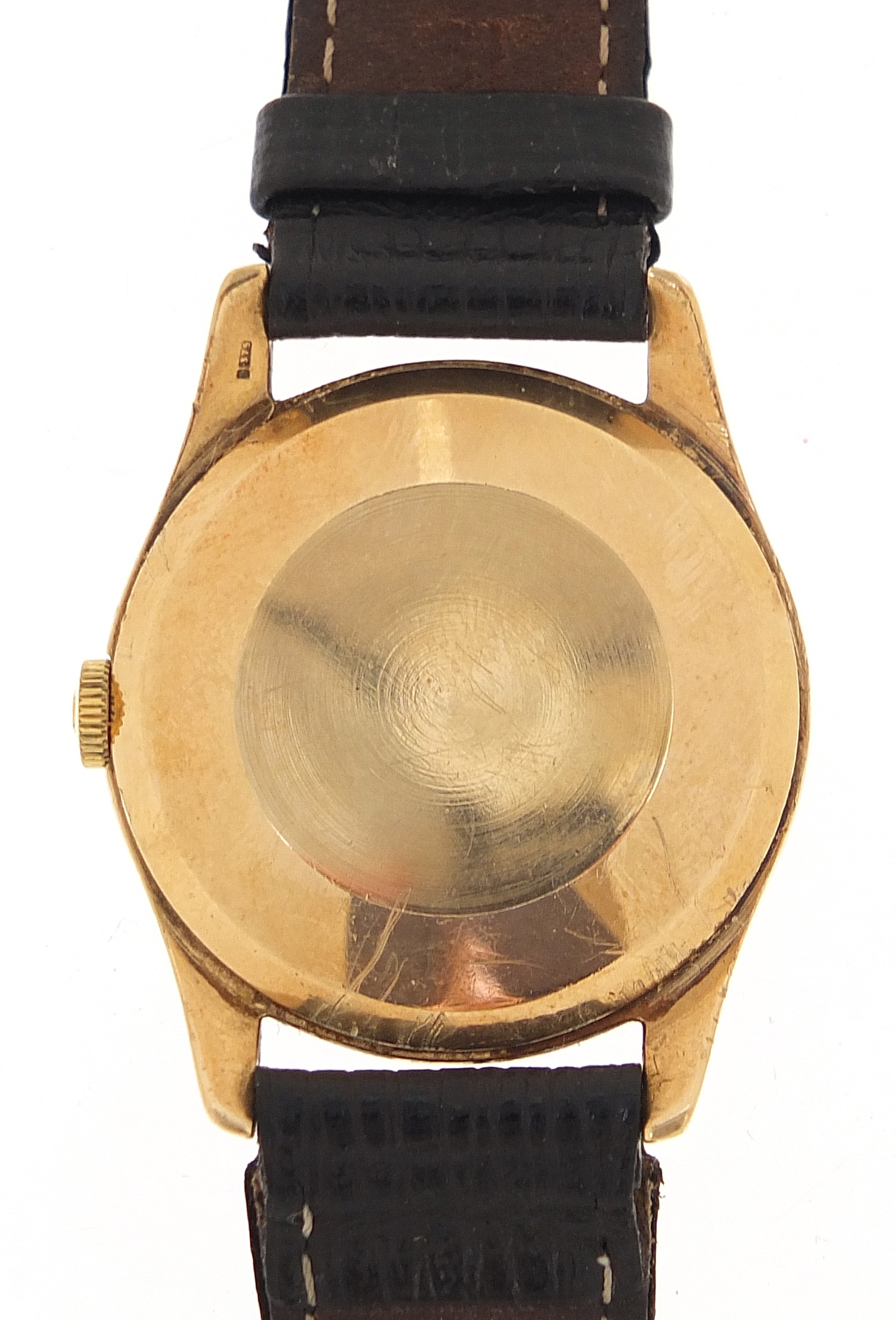 Omega, vintage gentlemen's 9ct gold Omega manual wind wristwatch, the movement numbered 21085206, - Image 3 of 4