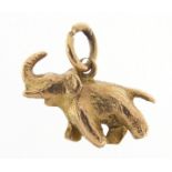 9ct gold elephant charm, 1.6cm wide, 2.6g