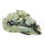 Chinese stone carving of water buffalo, 8.5cm wide