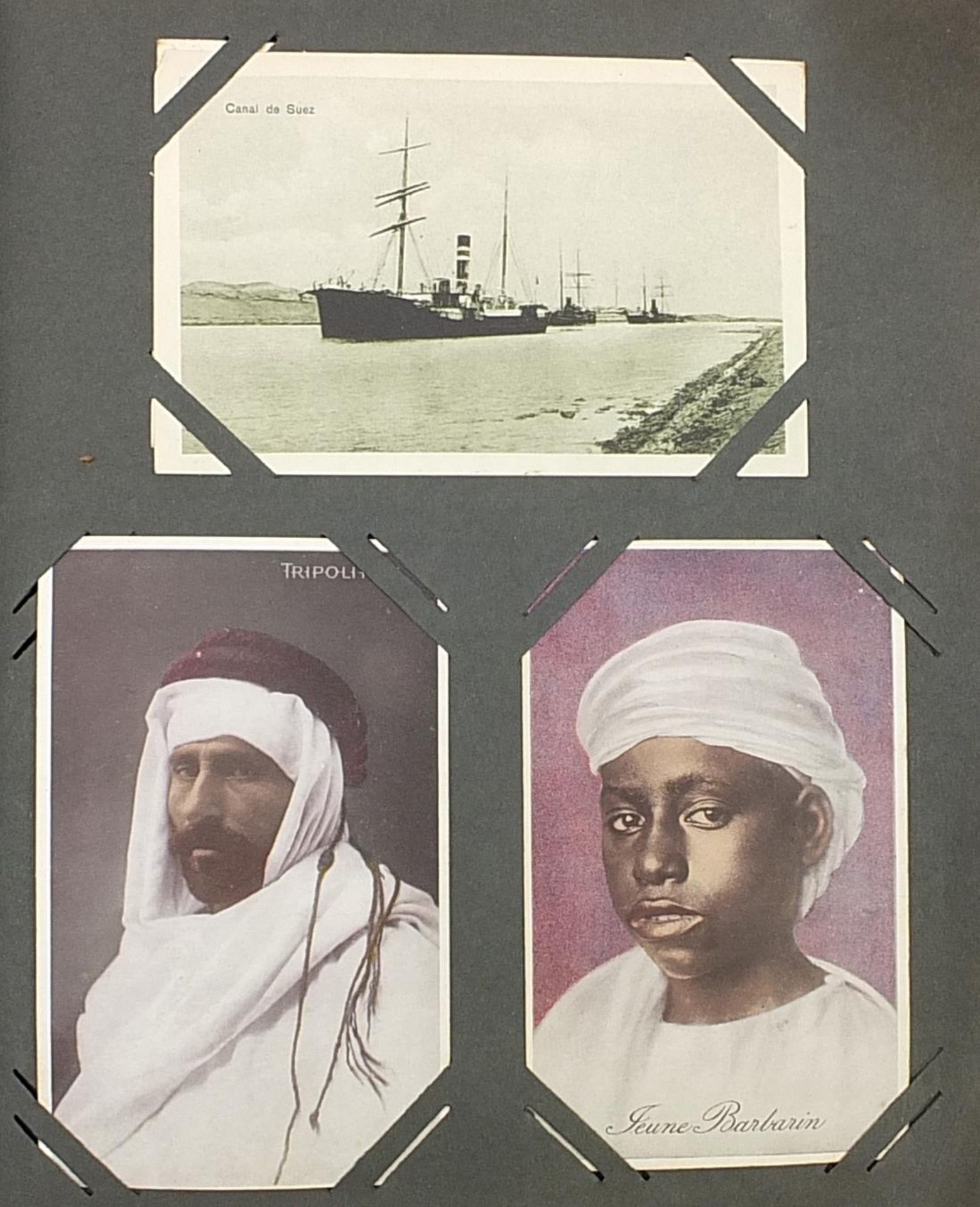 Topographical and Naval interest postcards arranged in an album, some photographic including ships - Image 8 of 15