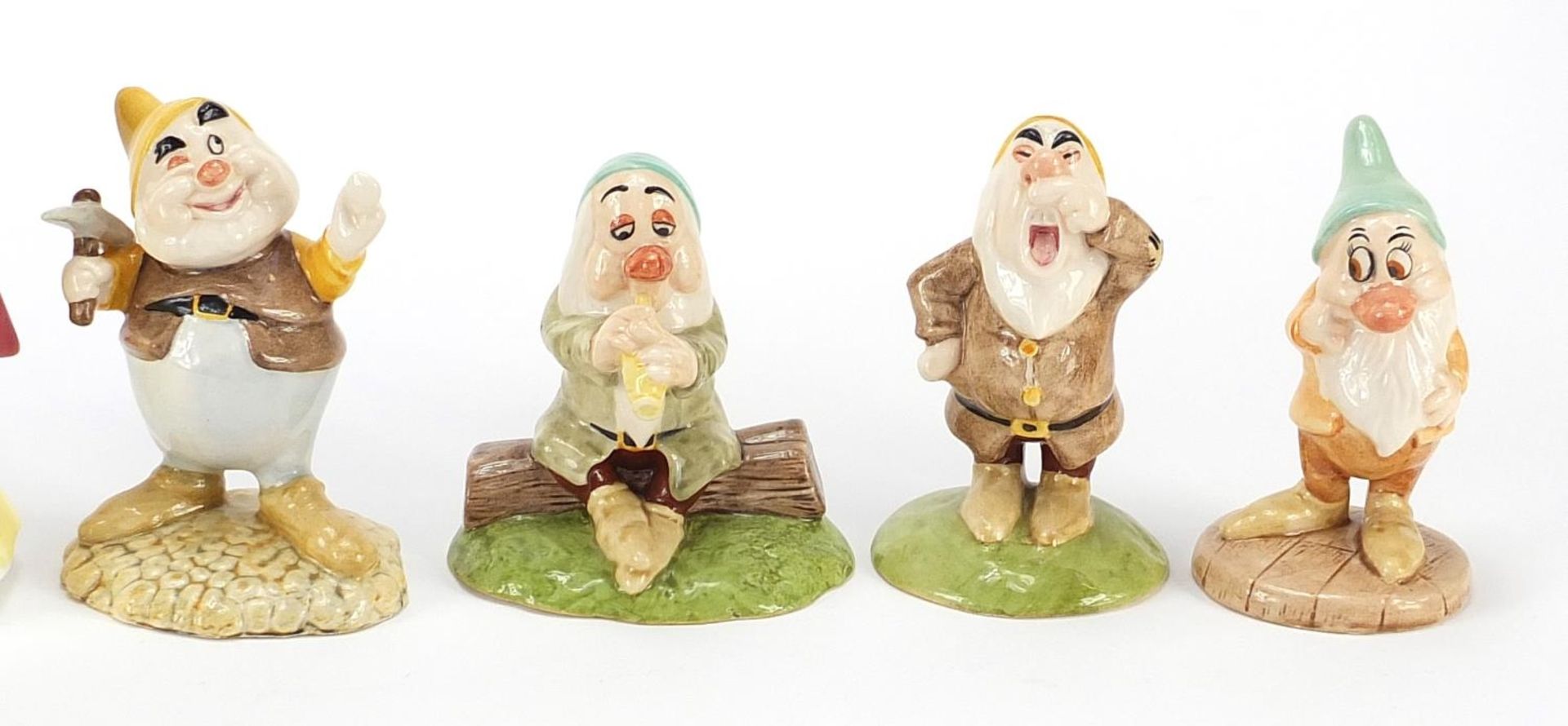 Royal Doulton Snow White & The Seven Dwarfs with boxes, the largest 15cm high - Image 4 of 7