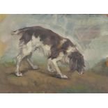 Jan Duchene - On the Scent, signed Belgian oil on wood panel, mounted, framed and glazed, 32cm x