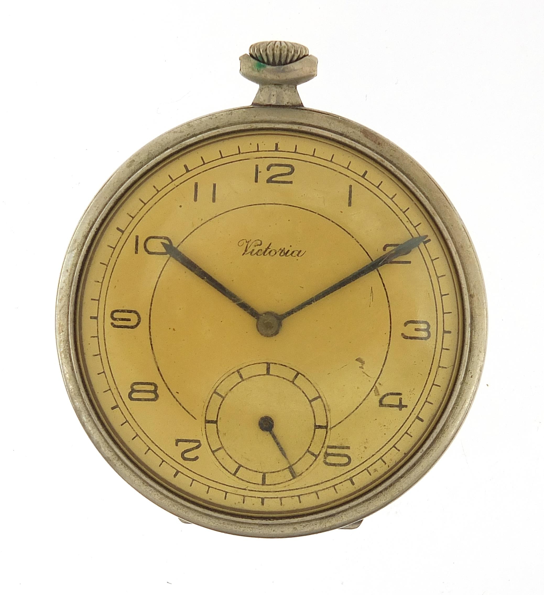 Victoria, gentlemen's open face pocket watch, the case numbered 217964 5902, 48mm in diameter