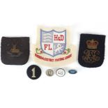 Golfing and footballing interest badges and patches