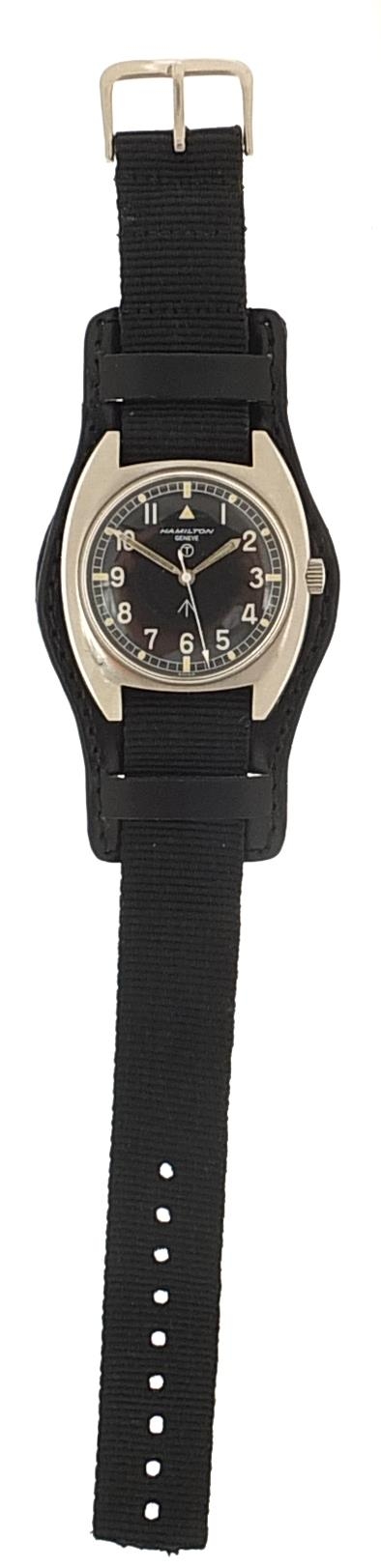 Hamilton, military issue gentlemen's wristwatch, the case engraved 6bb/5238290 2239/74, the case - Image 2 of 4