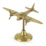 Military interest brass Mosquito desk paperweight
