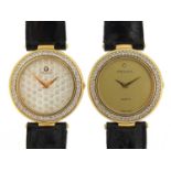 Felca, two 18ct gold plated wristwatches numbered 721.019, 30mm in diameter