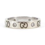 Gucci, 18ct gold diamond eternity ring, size M, 4.3g
