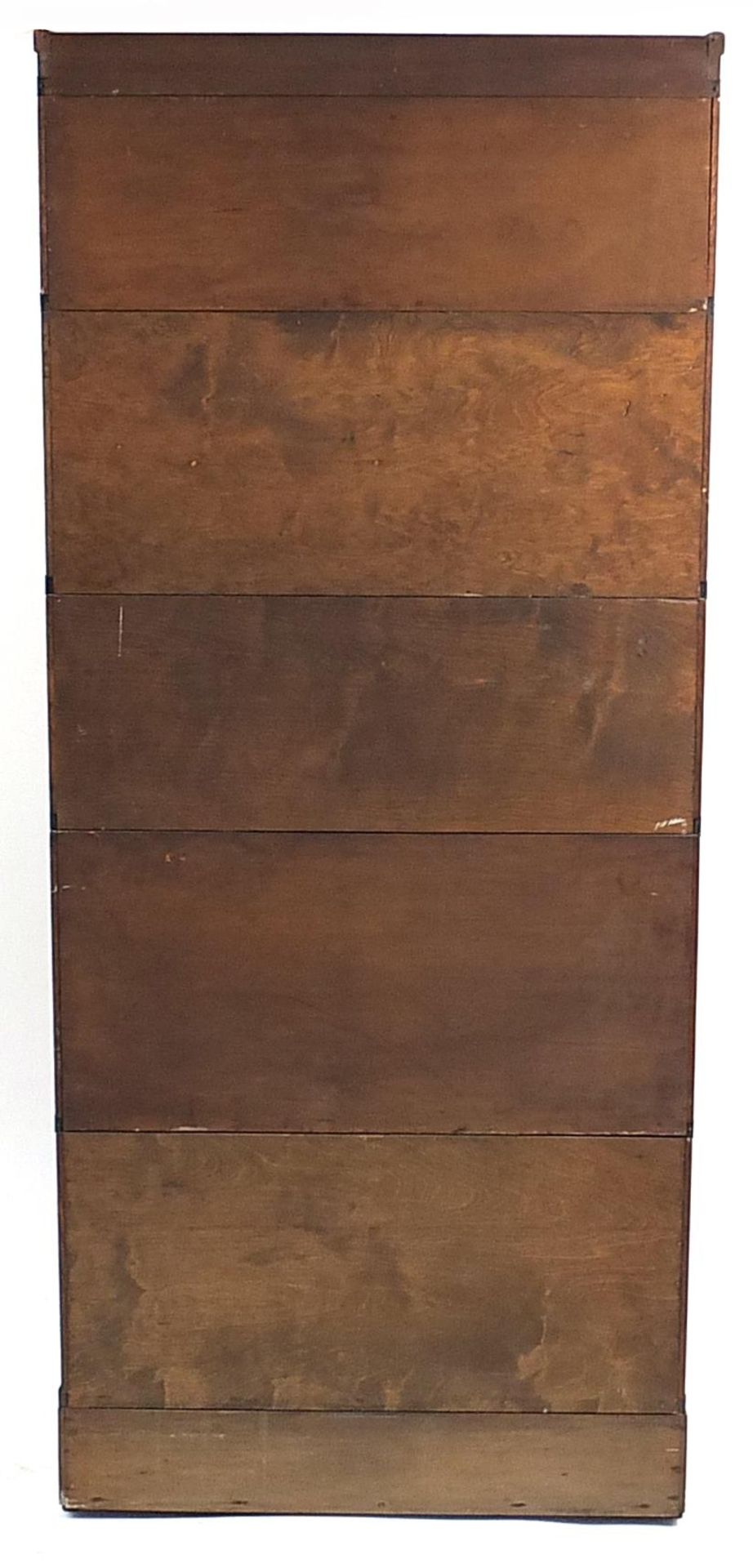 Globe Wernicke oak five tier glazed bookcase on stand with base drawer, 200cm x 86.5cm W x 38cm D - Image 2 of 3