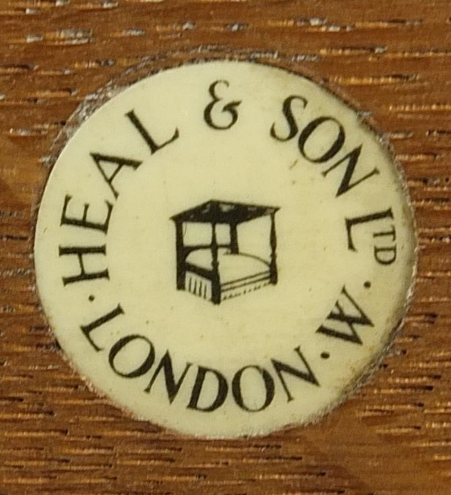 Heal & Son Ltd, Art Deco oak five shelf open bookcase, 120cm H x 53cm W x 18cm D - Image 4 of 4