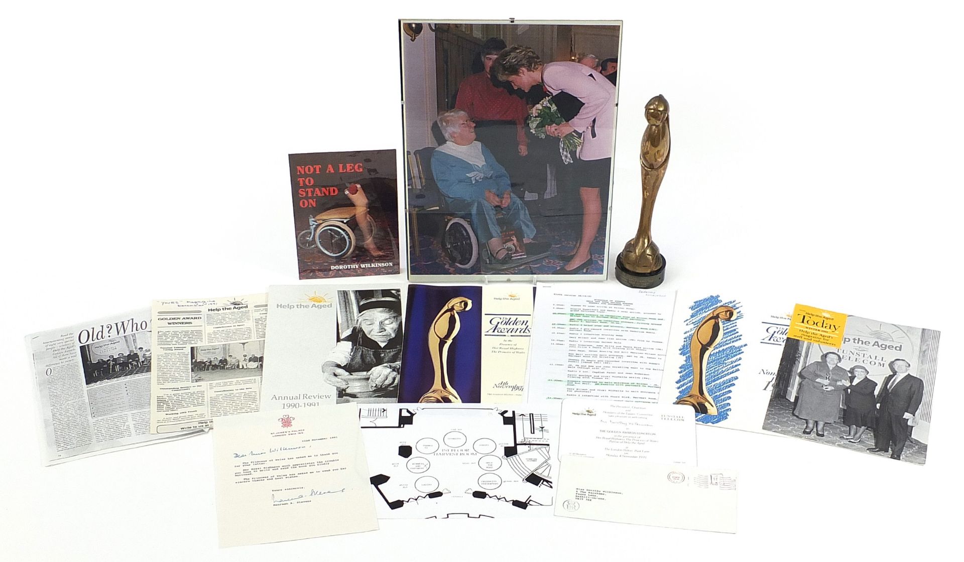 The Golden Awards Modernist patinated bronze sculpture by Shenda Amery presented to Dorothy - Image 3 of 7