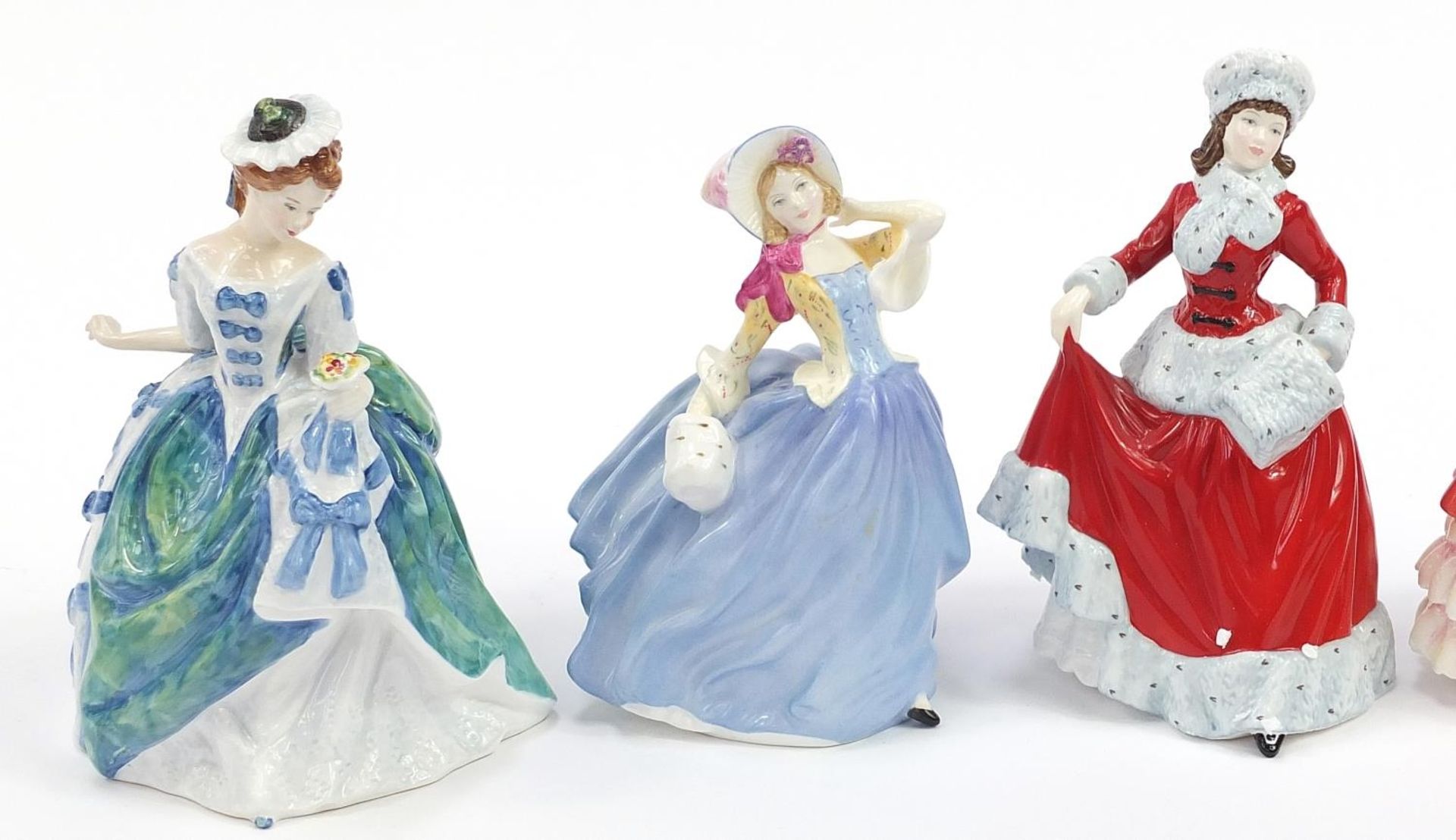 Five Royal Doulton figurines with boxes including Molly and Linda, each 20cm high - Image 3 of 7