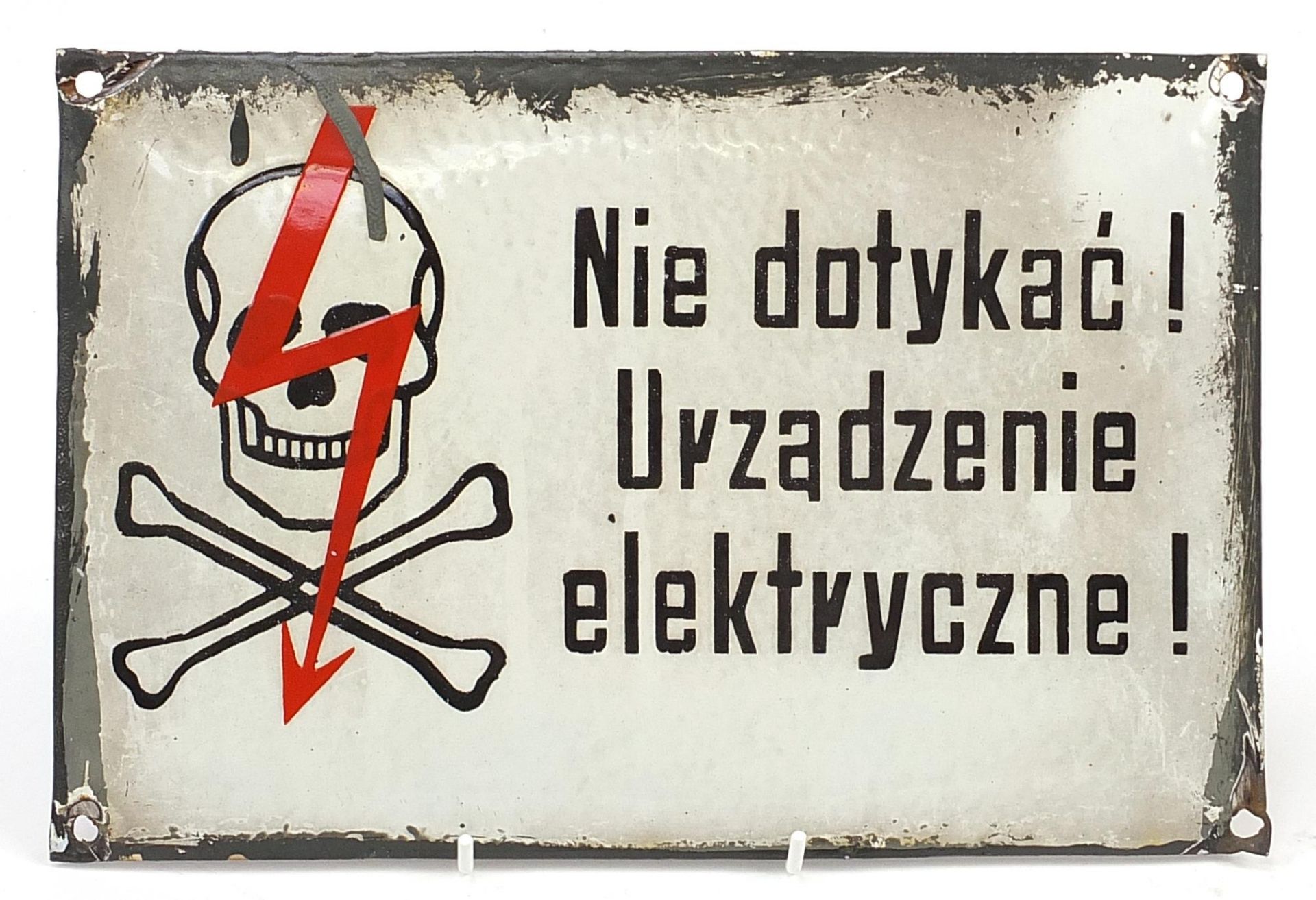 German military interest enamelled sign, 29.5cm x 20cm