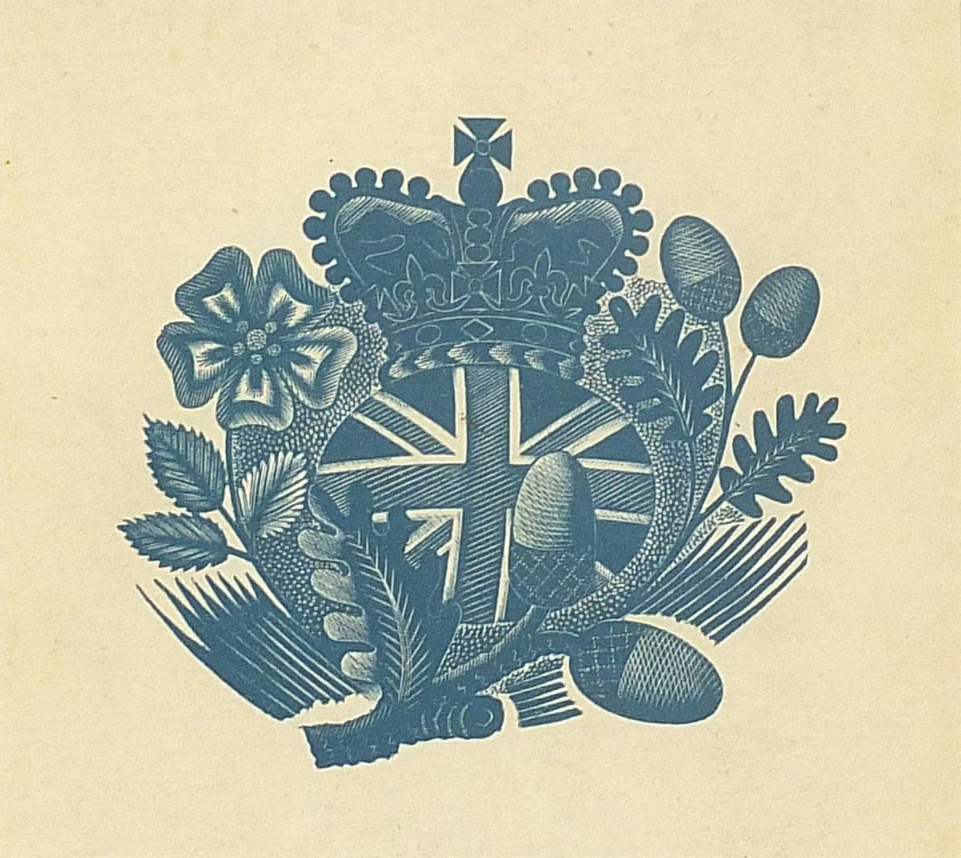 After Eric Ravilious - British Pavilion Brochure, 1939 New York World Fair print, details verso,