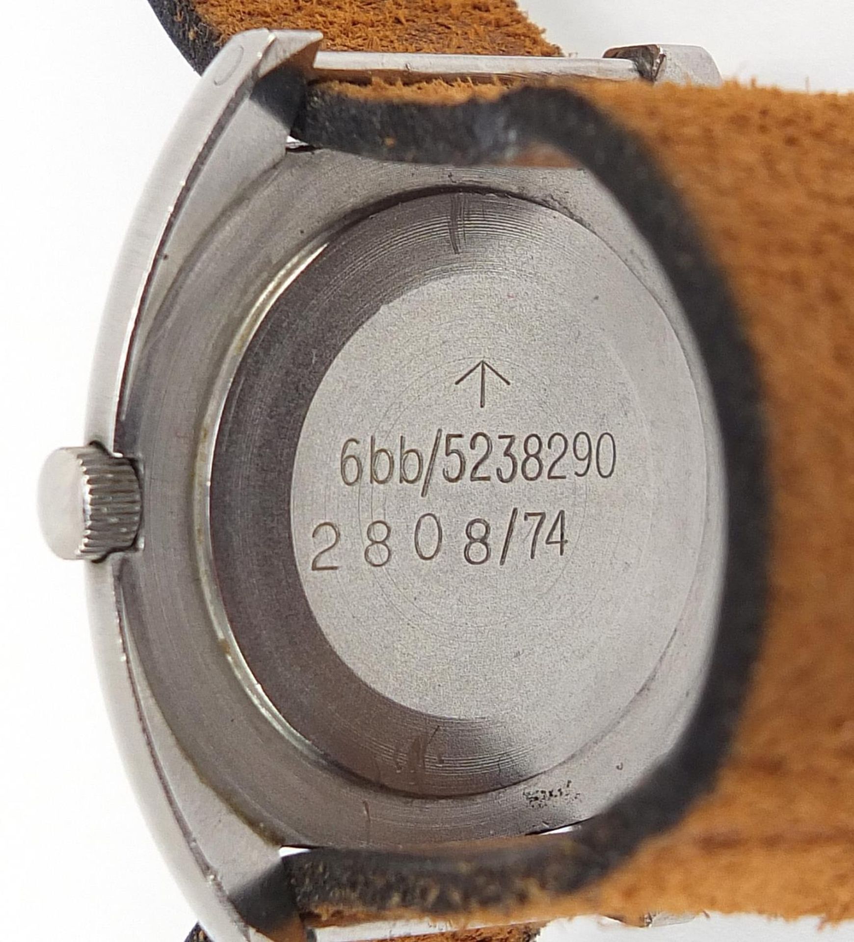 Hamilton, military issue gentlemen's wristwatch, the case engraved 6bb/5238290 2808/74, the case - Image 3 of 4
