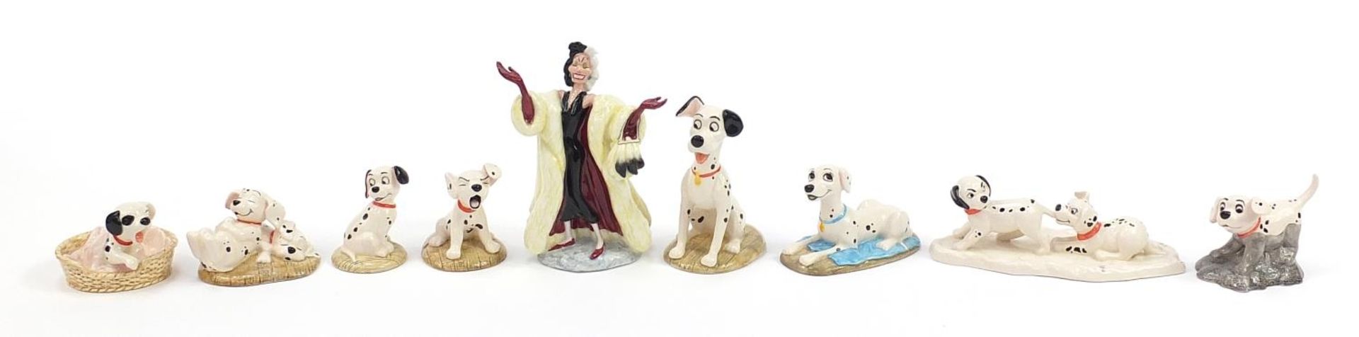 Nine Royal Doulton 101 Dalmatians Disney figures with boxes including Cruella Deville and Lucky & - Image 2 of 7