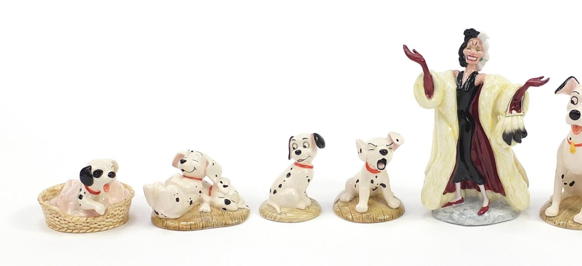 Nine Royal Doulton 101 Dalmatians Disney figures with boxes including Cruella Deville and Lucky & - Image 3 of 7