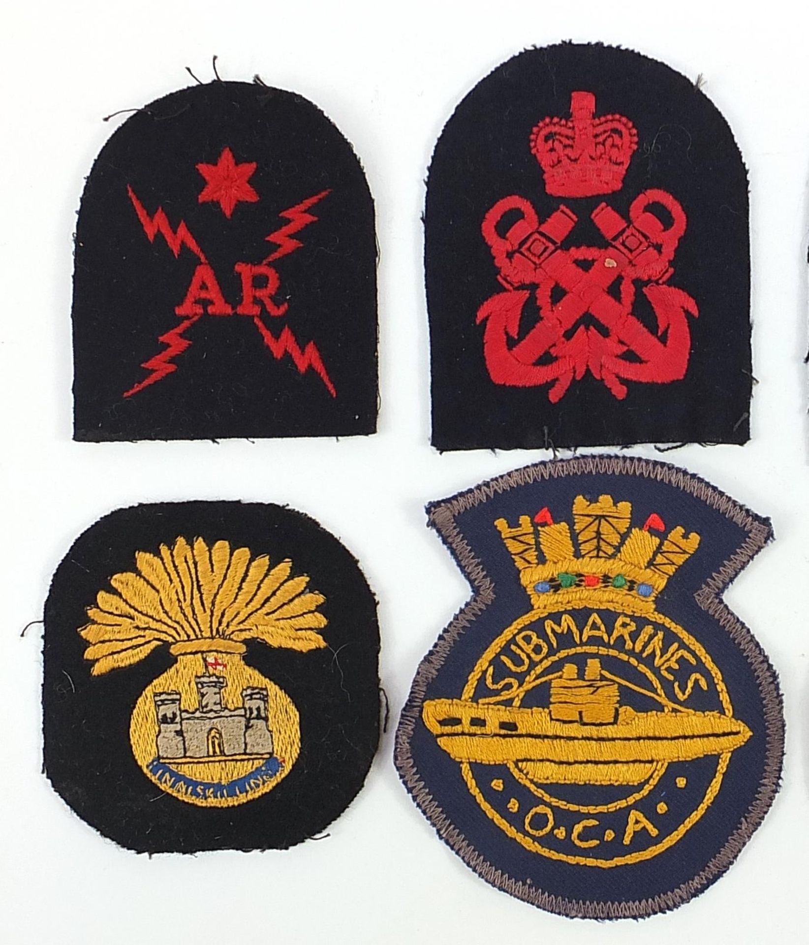 Six military interest cloth badges including Submarines O C A - Image 2 of 3