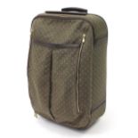 Louis Vuitton Pegase green monogrammed canvas trolley travel suitcase, serial number SP0062, 57cm